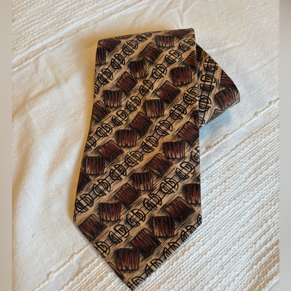 Bass Men’s Silk Necktie in Shades of Brown